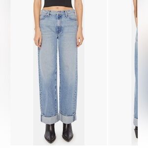 MOTHER Light Blue Wide Leg Jeans